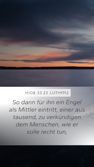 Hiob 33:23 LUTH1912 Bible Verse Image