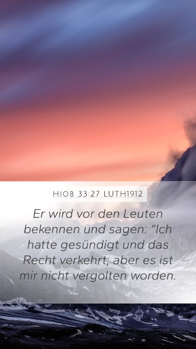 Hiob 33:27 LUTH1912 Bible Verse Image