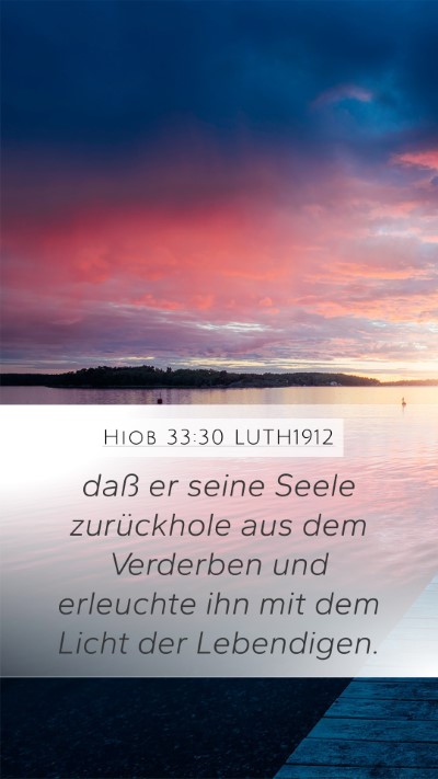 Hiob 33:30 LUTH1912 Bible Verse Image