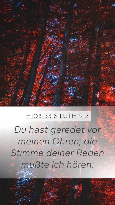 Hiob 33:8 LUTH1912 Bible Verse Image