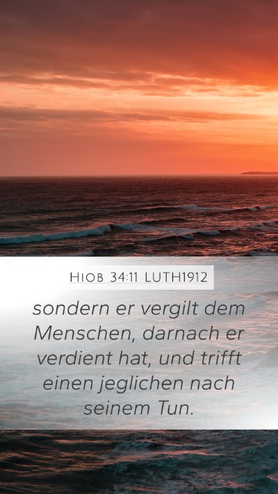 Hiob 34:11 LUTH1912 Bible Verse Image