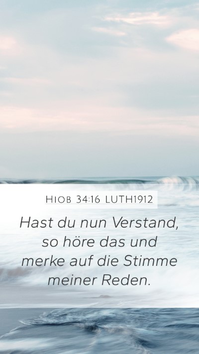 Hiob 34:16 LUTH1912 Bible Verse Image