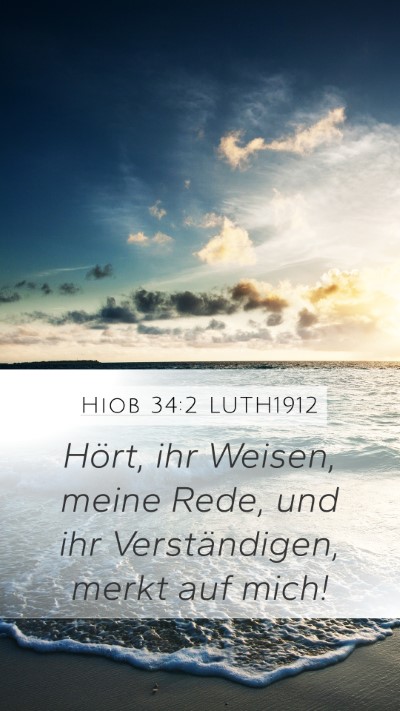 Hiob 34:2 LUTH1912 Bible Verse Image