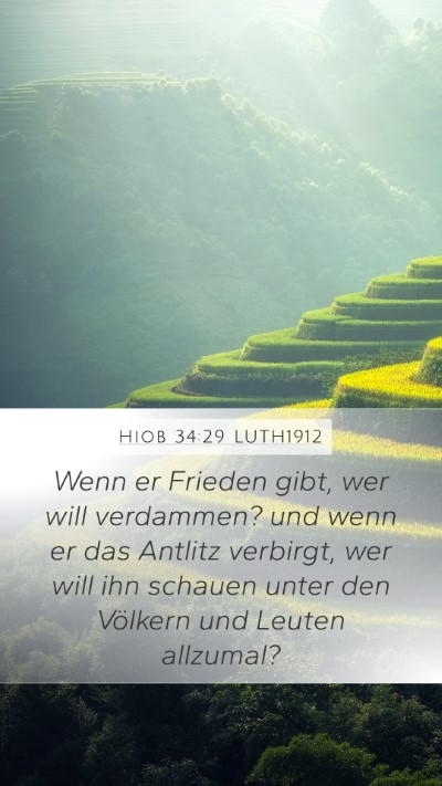 Hiob 34:29 LUTH1912 Bible Verse Image