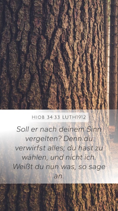 Hiob 34:33 LUTH1912 Bible Verse Image