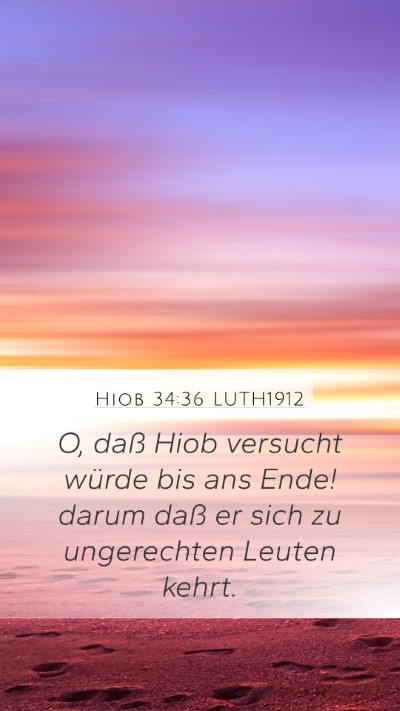 Hiob 34:36 LUTH1912 Bible Verse Image