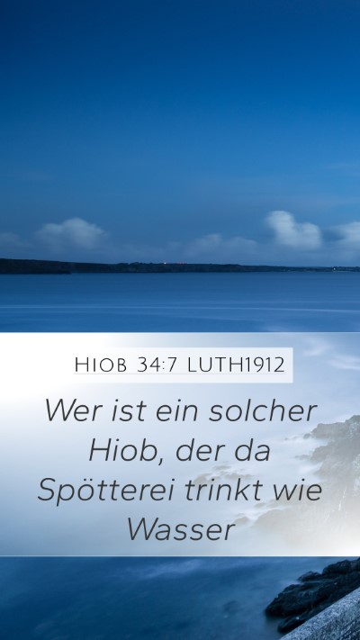 Hiob 34:7 LUTH1912 Bible Verse Image