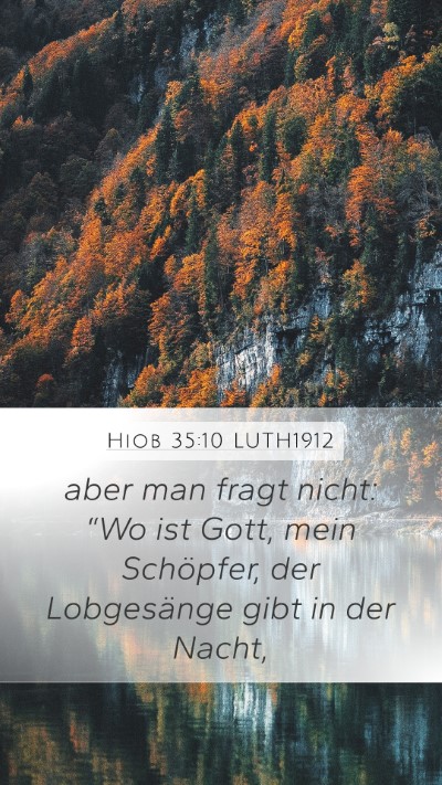 Hiob 35:10 LUTH1912 Bible Verse Image