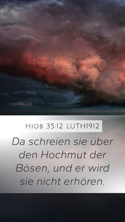 Hiob 35:12 LUTH1912 Bible Verse Image