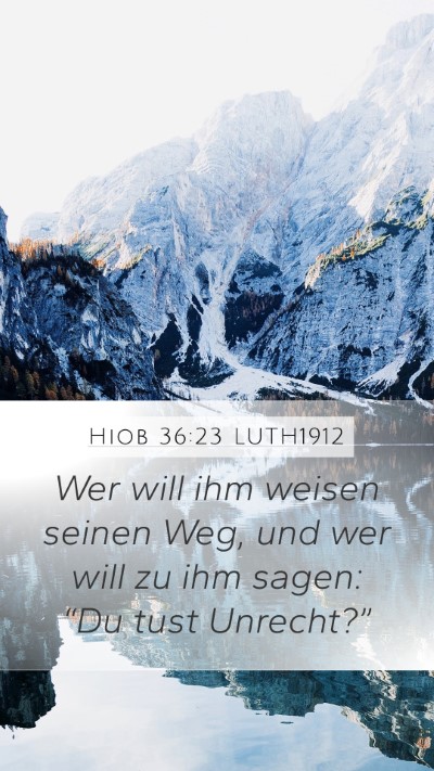 Hiob 36:23 LUTH1912 Bible Verse Image