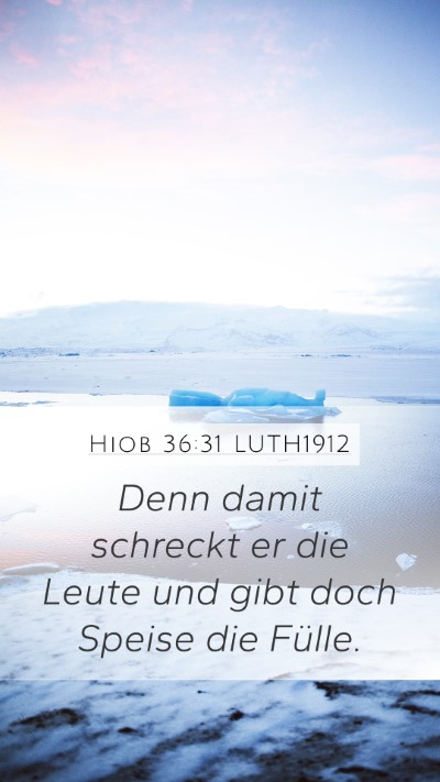 Hiob 36:31 LUTH1912 Bible Verse Image