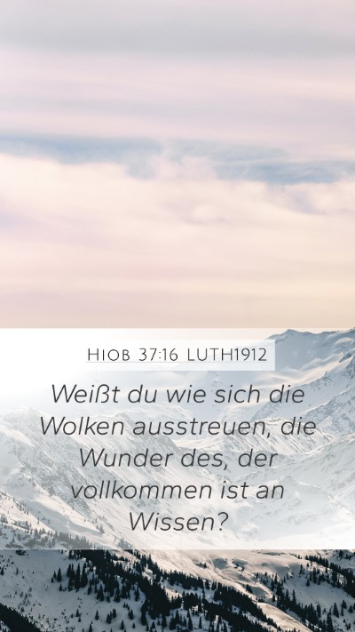 Hiob 37:16 LUTH1912 Bible Verse Image