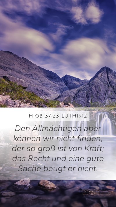 Hiob 37:23 LUTH1912 Bible Verse Image