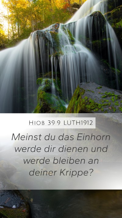 Hiob 39:9 LUTH1912 Bible Verse Image