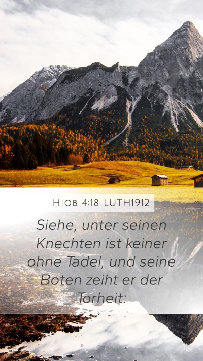 Hiob 4:18 LUTH1912 Bible Verse Image