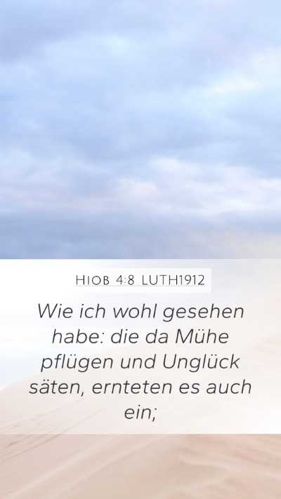 Hiob 4:8 LUTH1912 Bible Verse Image