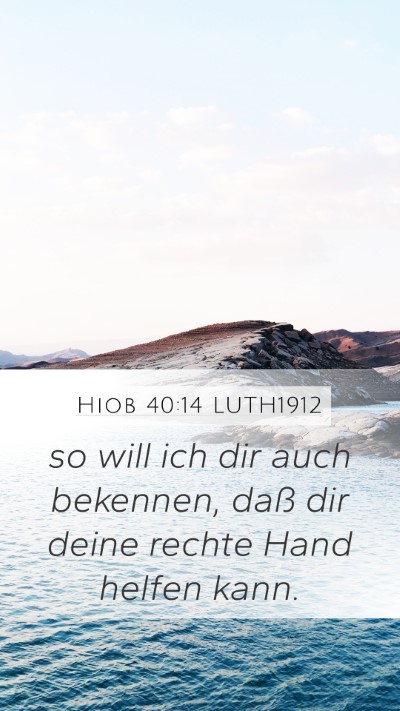 Hiob 40:14 LUTH1912 Bible Verse Image