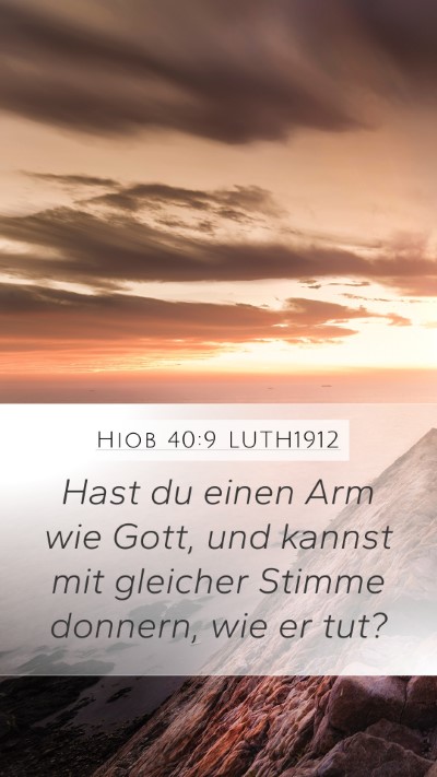 Hiob 40:9 LUTH1912 Bible Verse Image
