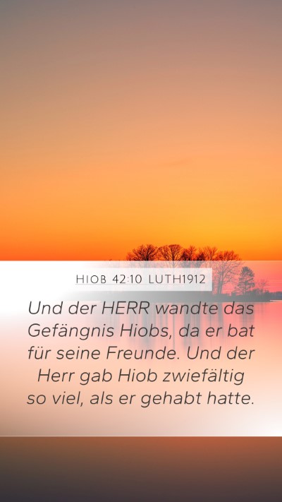 Hiob 42:10 LUTH1912 Bible Verse Image