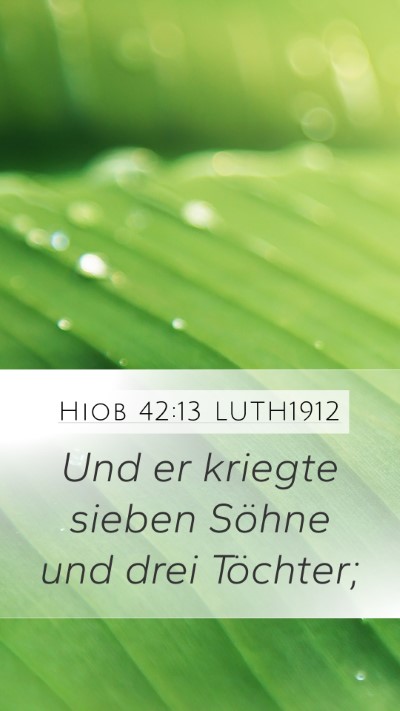 Hiob 42:13 LUTH1912 Bible Verse Image