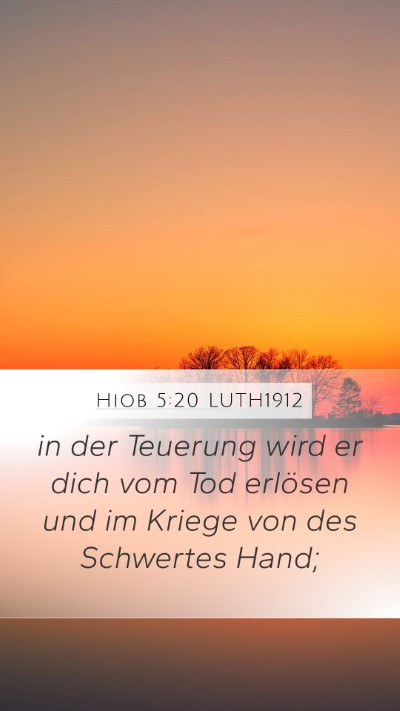 Hiob 5:20 LUTH1912 Bible Verse Image