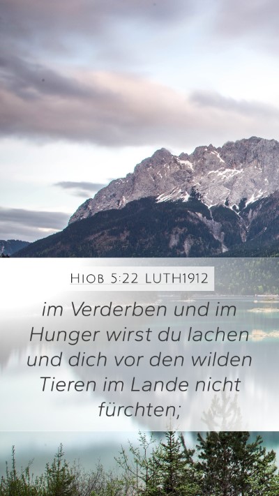 Hiob 5:22 LUTH1912 Bible Verse Image