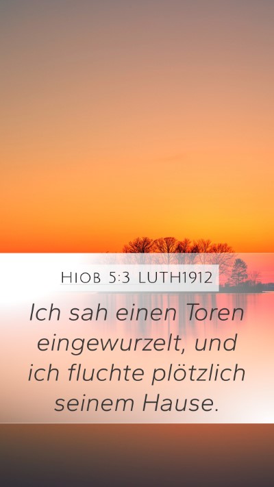 Hiob 5:3 LUTH1912 Bible Verse Image
