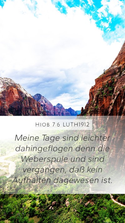Hiob 7:6 LUTH1912 Bible Verse Image