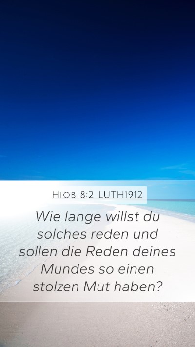 Hiob 8:2 LUTH1912 Bible Verse Image