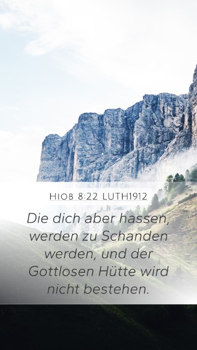 Hiob 8:22 LUTH1912 Bible Verse Image