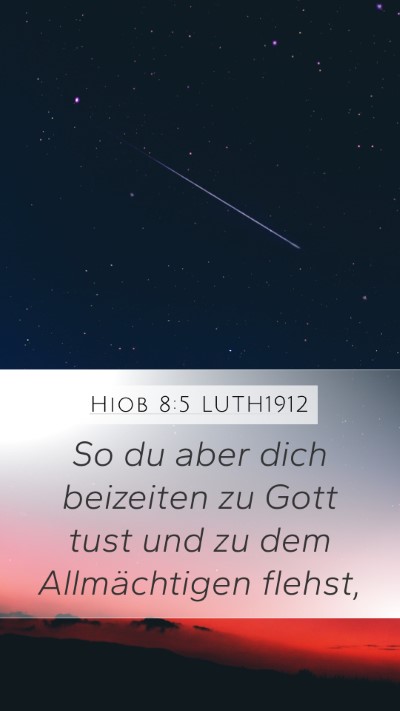 Hiob 8:5 LUTH1912 Bible Verse Image