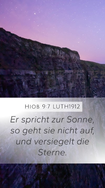 Hiob 9:7 LUTH1912 Bible Verse Image
