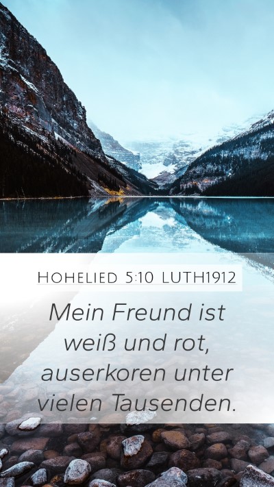 Hohelied 5:10 LUTH1912 Mobile Phone Wallpaper - Mein Freund ist weiß und rot, auserkoren unter - Mobile Bible Verse Wallpaper
