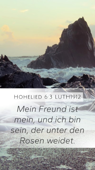 Hohelied 6:3 LUTH1912 Mobile Phone Wallpaper - Mein Freund ist mein, und ich bin sein, der unter - Mobile Bible Verse Wallpaper