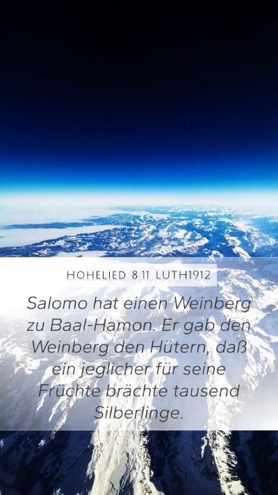 Hohelied 8:11 LUTH1912 Bible Verse Image