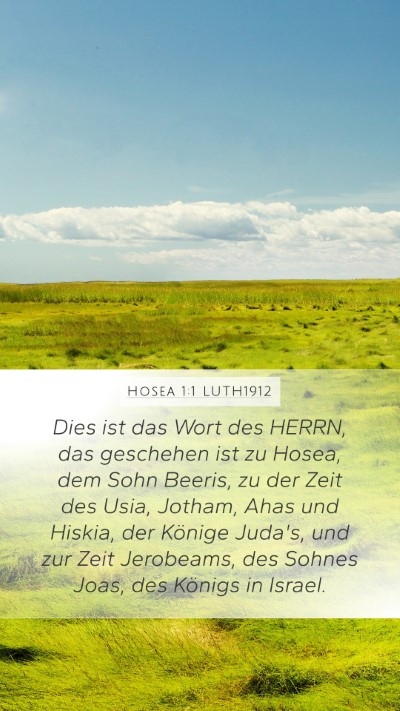 Hosea 1:1 LUTH1912 Bible Verse Image