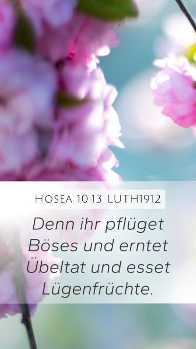 Hosea 10:13 LUTH1912 Bible Verse Image