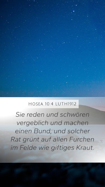 Hosea 10:4 LUTH1912 Bible Verse Image