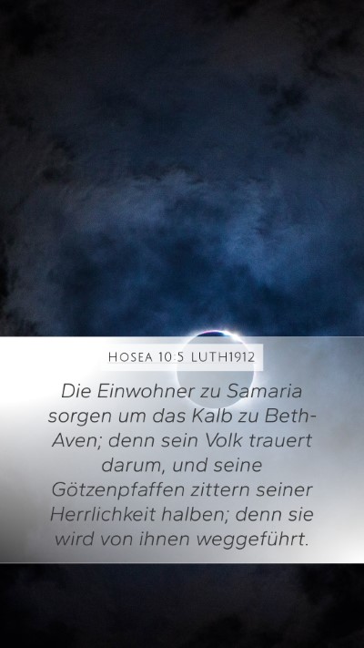 Hosea 10:5 LUTH1912 Bible Verse Image