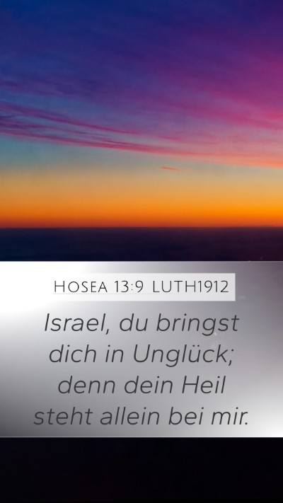 Hosea 13:9 LUTH1912 Bible Verse Image