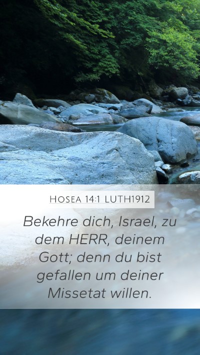 Hosea 14:1 LUTH1912 Bible Verse Image