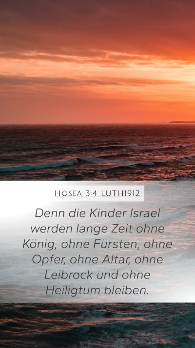 Hosea 3:4 LUTH1912 Bible Verse Image