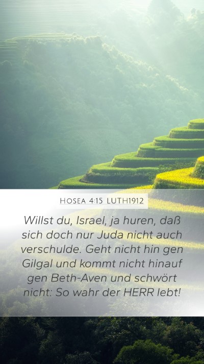 Hosea 4:15 LUTH1912 Bible Verse Image