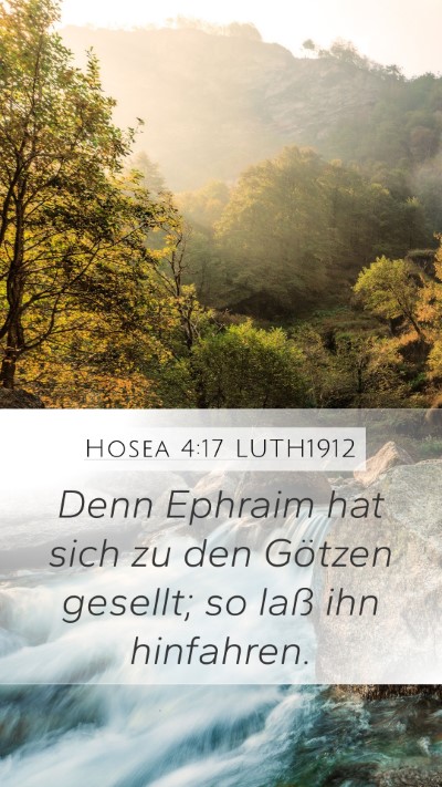 Hosea 4:17 LUTH1912 Bible Verse Image