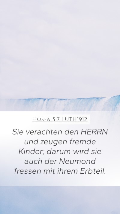 Hosea 5:7 LUTH1912 Bible Verse Image