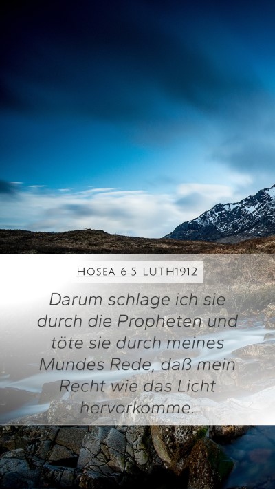 Hosea 6:5 LUTH1912 Bible Verse Image