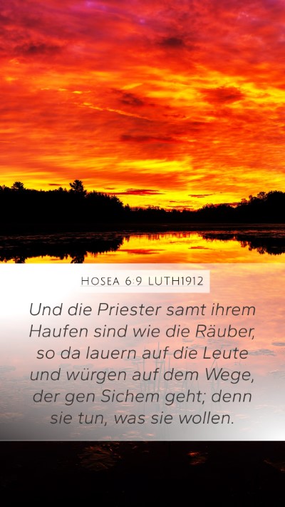 Hosea 6:9 LUTH1912 Bible Verse Image