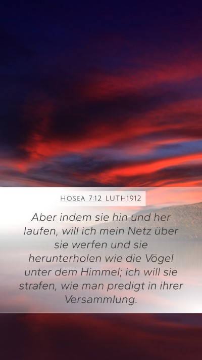 Hosea 7:12 LUTH1912 Bible Verse Image