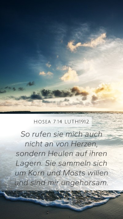 Hosea 7:14 LUTH1912 Bible Verse Image