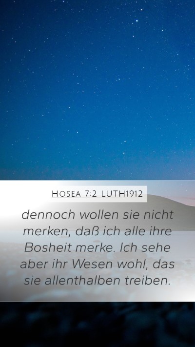 Hosea 7:2 LUTH1912 Bible Verse Image